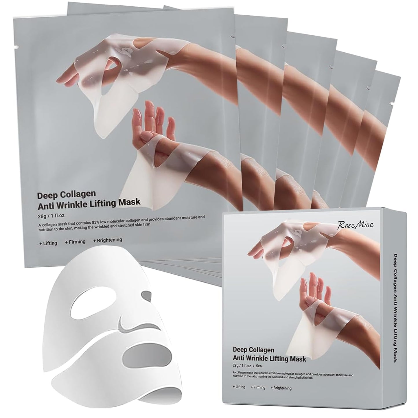 Revitalize Your Skin Overnight with Our Deep Collagen Hydrogel Face Masks ā Five Pack of Firming & Moisturizing Magic!āØš #SkincareGoals #KBeauty