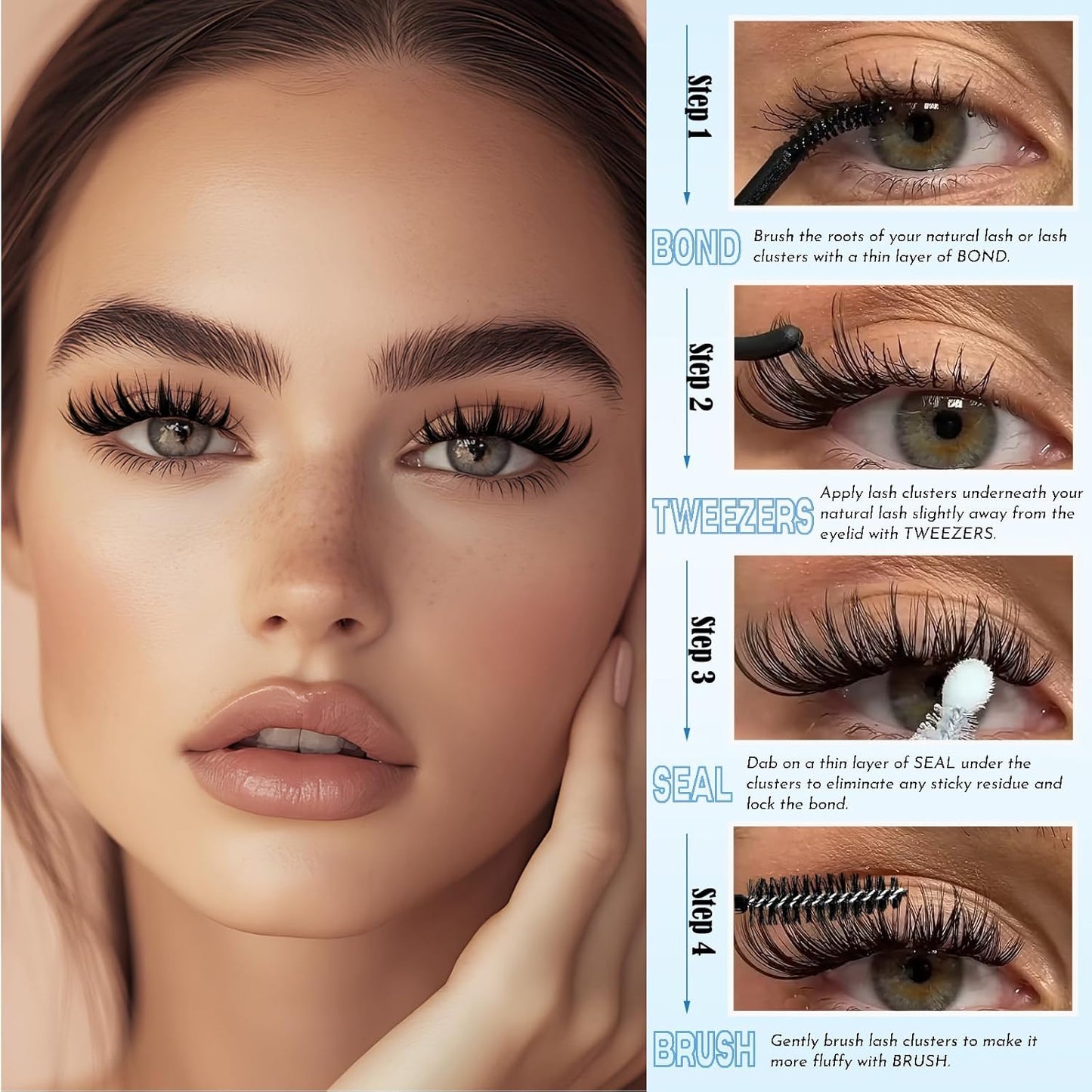 Transform Your Look with Our DIY Wispy Lash Cluster Kit! ✨👁️ #FairyMinkLashes #BeautyEssentials