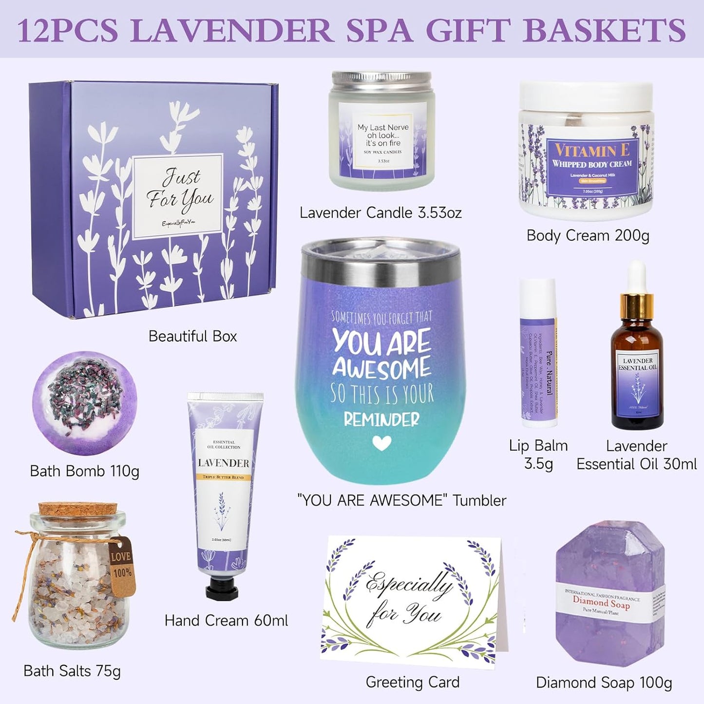 Pamper Her with Relaxing Lavender Gifts – Perfect Spa Care Package for Moms, Sisters, and Friends this Christmas!