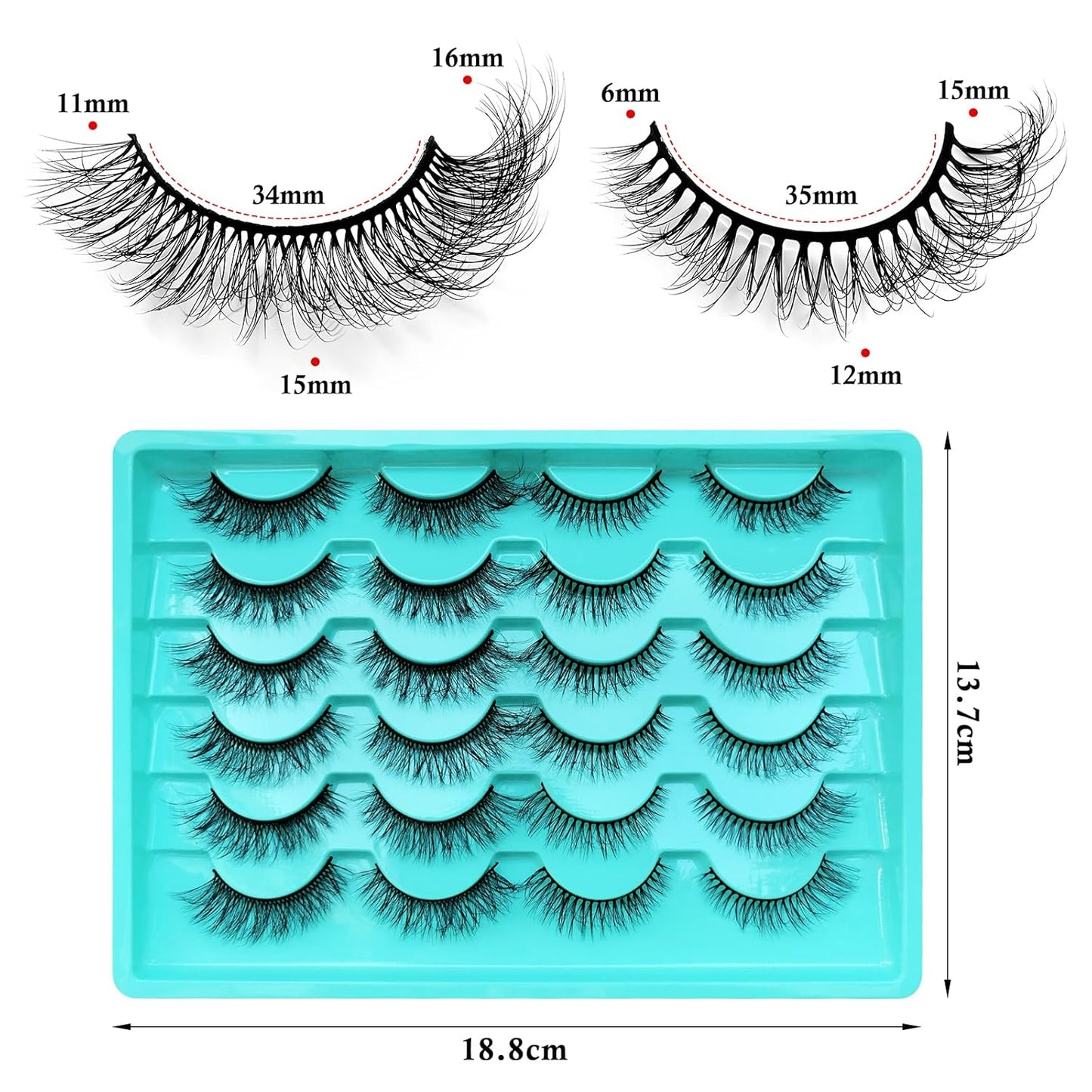 Elevate Your Beauty Game with 's 12 Pairs of Wispy Faux Mink Lashes ā Perfect for a Natural Look! šāØ #FakeLashes #BeautyEssentials