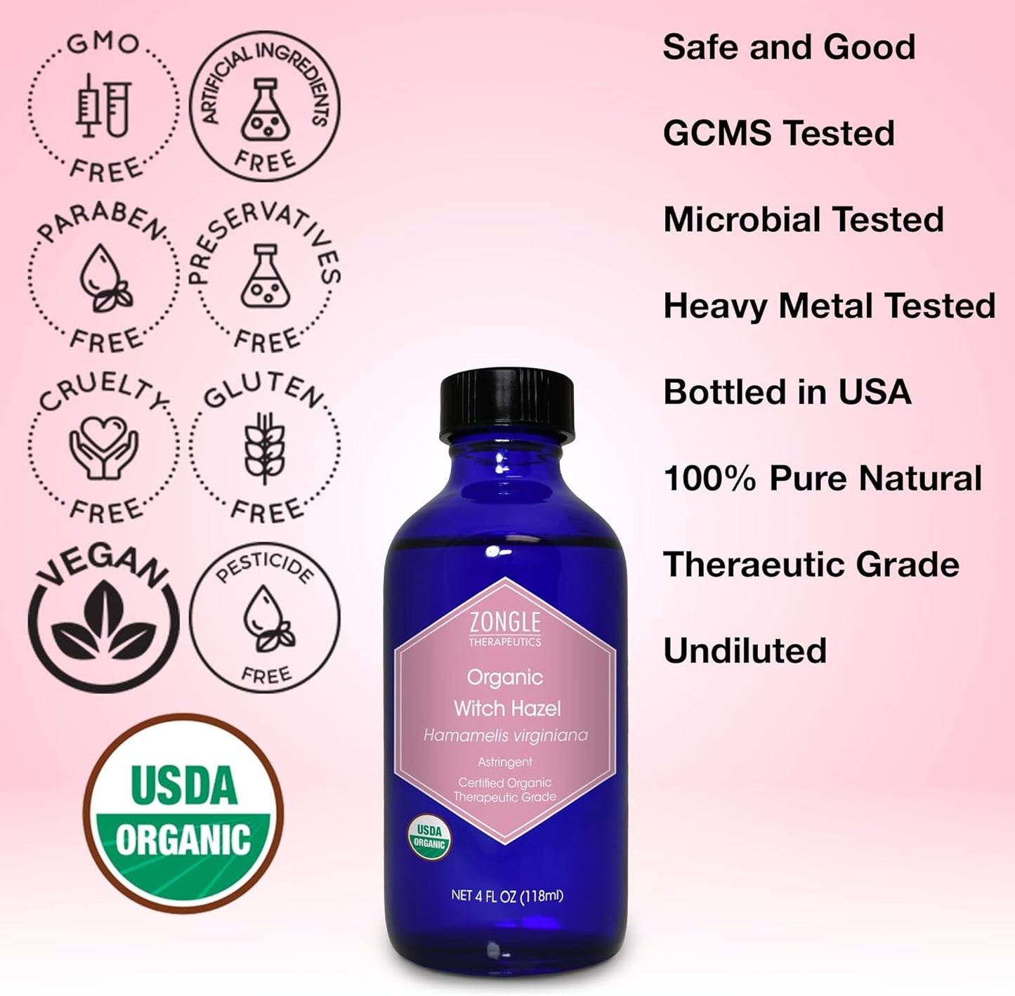 Transform Your Skin with 100% Pure Organic Witch Hazel đżâ¨ Perfect for Face, Acne, Hair & Body! 4 OZ of Pure Goodness!