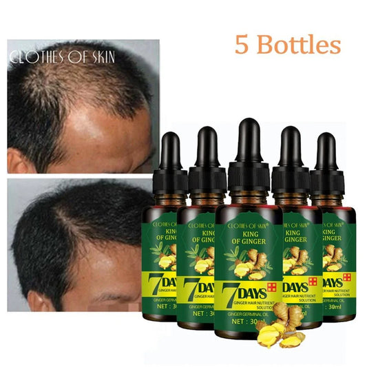 5 PACK Hair Growth Serum, Biotin Hair Growth Oil,Hair Regrowth Treatments for Men and Women,Hair Growth Treatment,Ginger Oil for Hair Growth,Hair Loss Treatment,Promotes Thicker,Stronger Hair