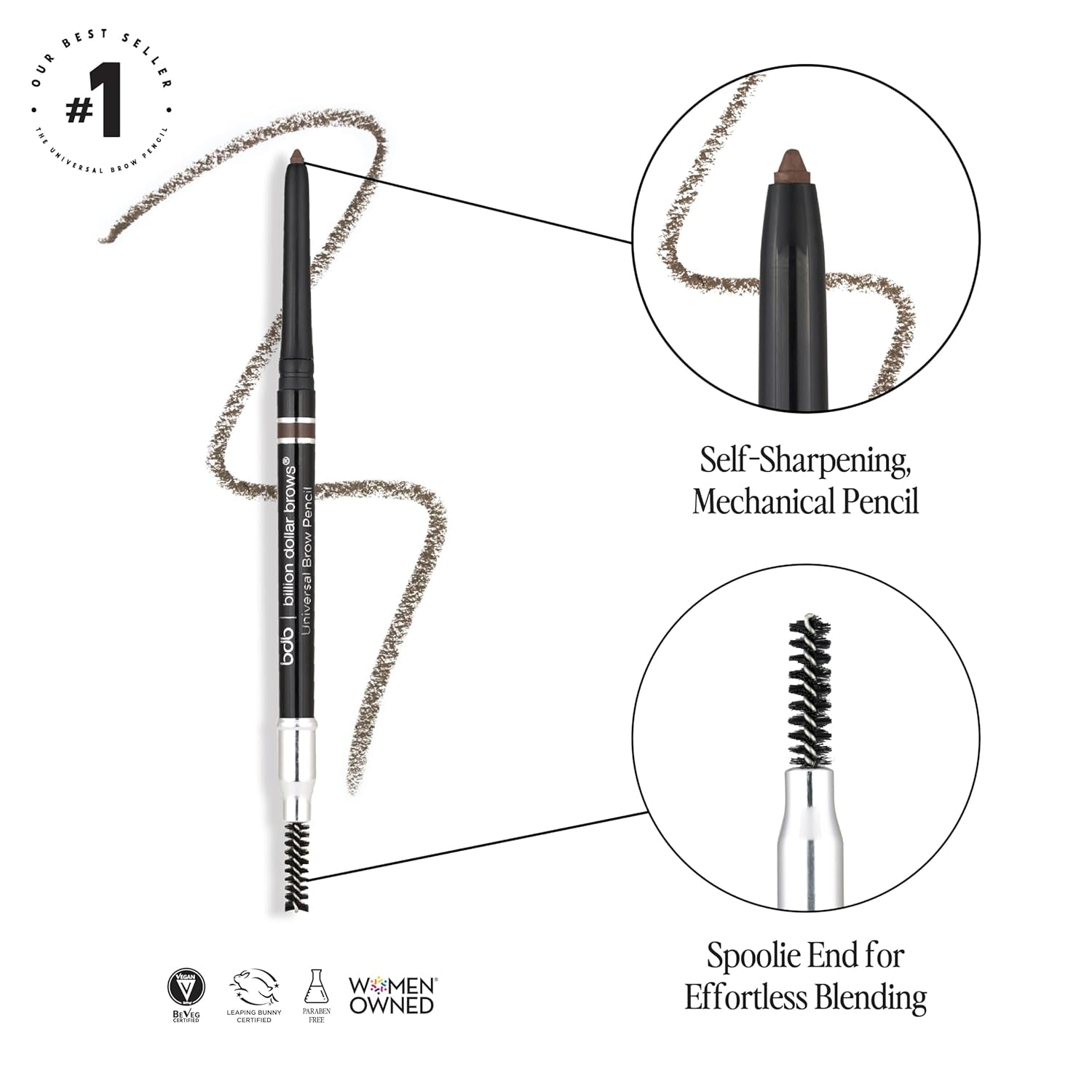 Get Flawless Brows with ! ✨ Dual-ended precision pencil + spoolie, waterproof matte finish, and totally vegan & cruelty-free. Perfectly defined brows made easy! 🖌️🌿 #Beauty #BrowsOnPoint