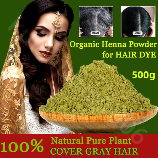 Natural Pure Plant Henna Powder Hair Dye to Cover White Hair Nourishing and Haircare Brown Black Indigo Powder Original