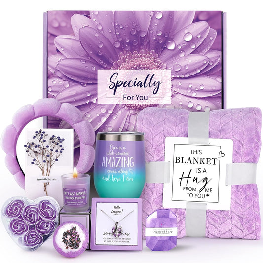 Spoil the special women in your life with our Purple Relaxing Spa Gift Baskets! Perfect for Mother's Day, birthdays, or just because! 💜🌸 #SelfCare #GiftIdeas