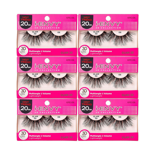 Unleash Your Glam with I-Envy 3D Multi-Angle & Volume Lashes - 6 Pack! ✨👁️💖