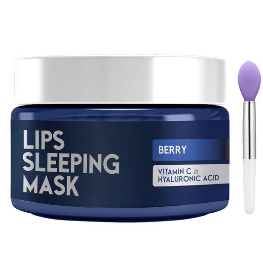 Lip Sleeping Mask with Hyaluronic Acid Vitamin C Nourish Hydrate Balm Berry