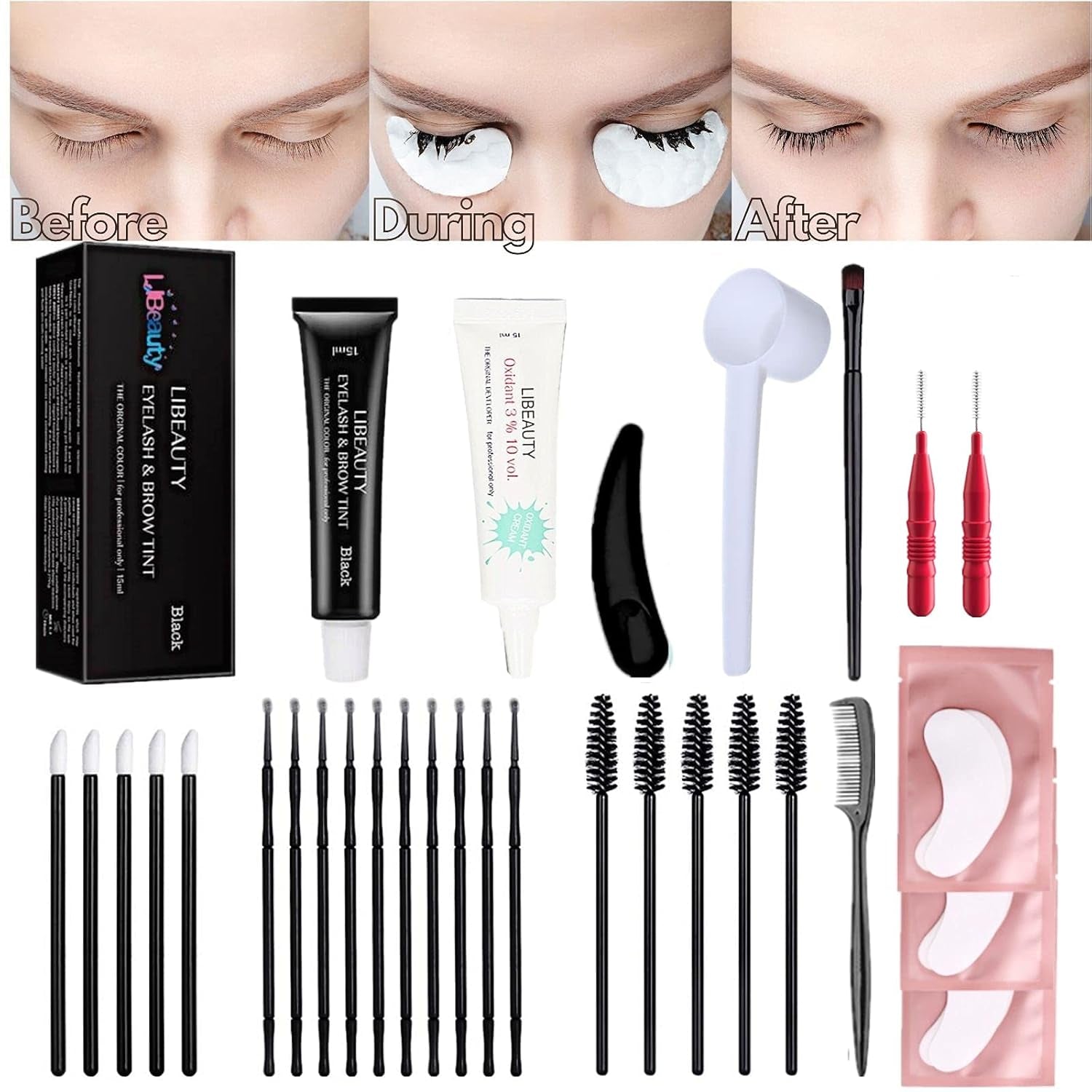 Achieve Stunning Lashes & Brows at Home! 💖✨  Lash Lift & Color Kit for Gorgeous Eyes! 🖤 #DIYBeauty #LashGoals