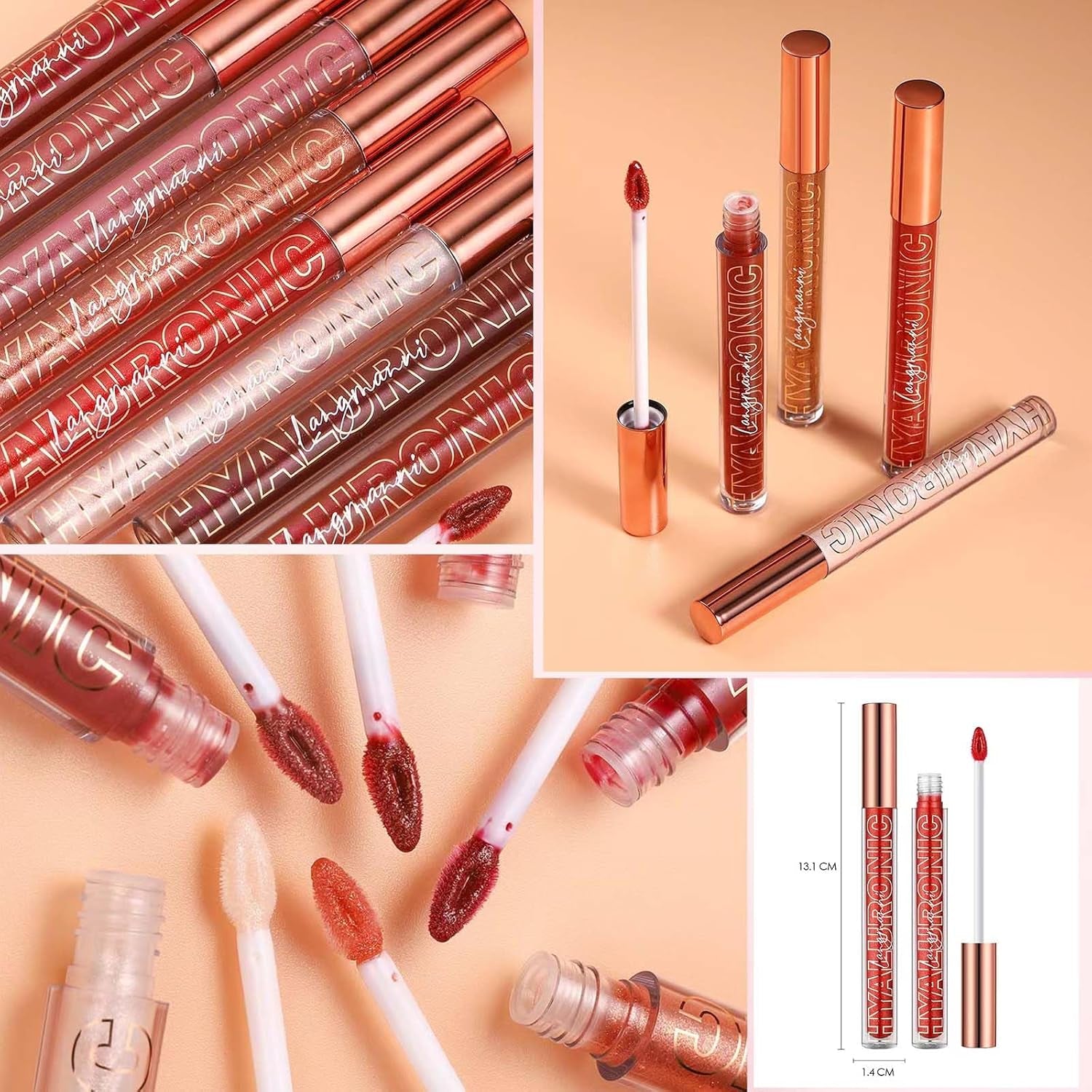 Get the Ultimate Nude Brown Lip Gloss! 💖✨ Plumping, Glittery, & Moisturizing for a Flawless Look! 💄 Long-lasting & High Pigment - Perfect for Every Glam Girl! 🌟 #LipGoals #BeautyBuzz