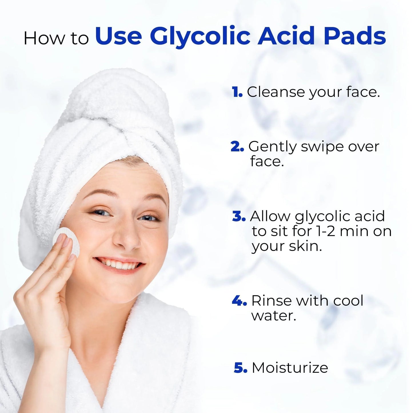 Glycolic Acid Pads 35% anti Aging Treatment for Clearer Smoother Skin Acid Peel