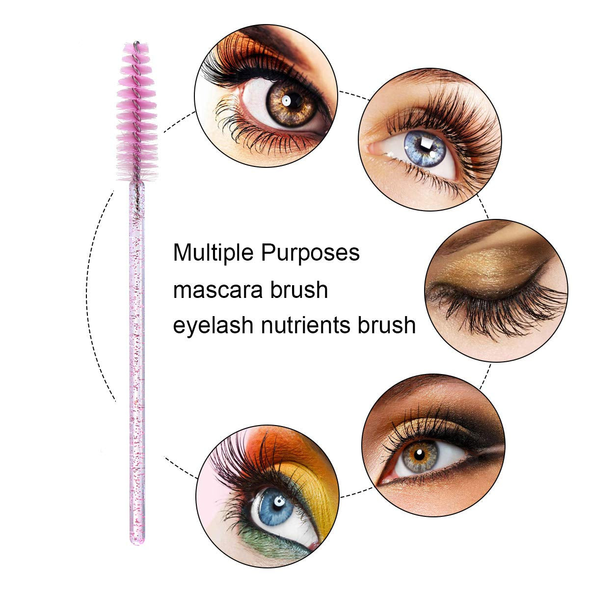 Upgrade your beauty game with 100 pink disposable mascara brushes perfect for flawless lashes and brows! 💖🌟 #MakeupEssentials #BeautyTools