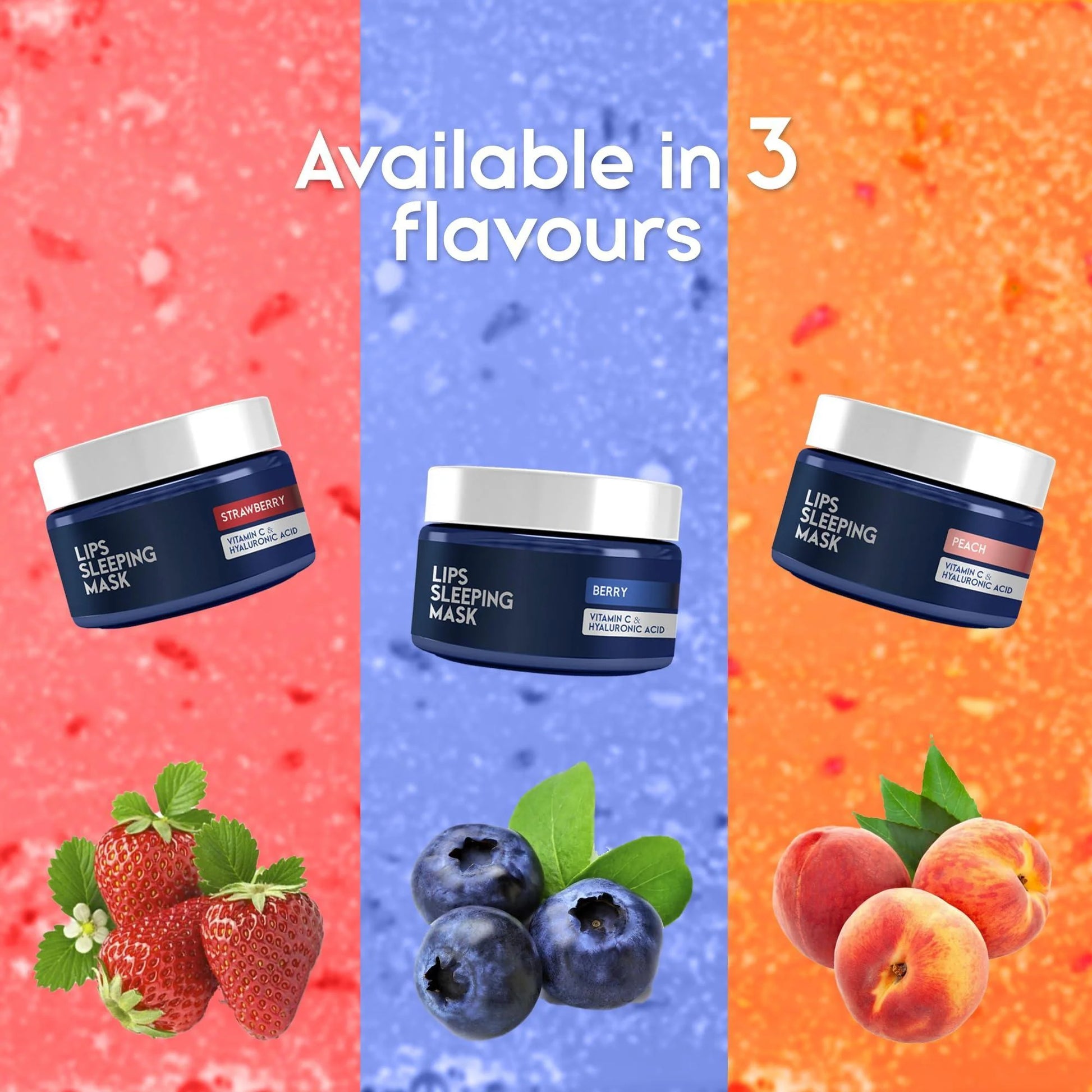 Lip Sleeping Mask with Hyaluronic Acid Vitamin C Nourish Hydrate Balm 